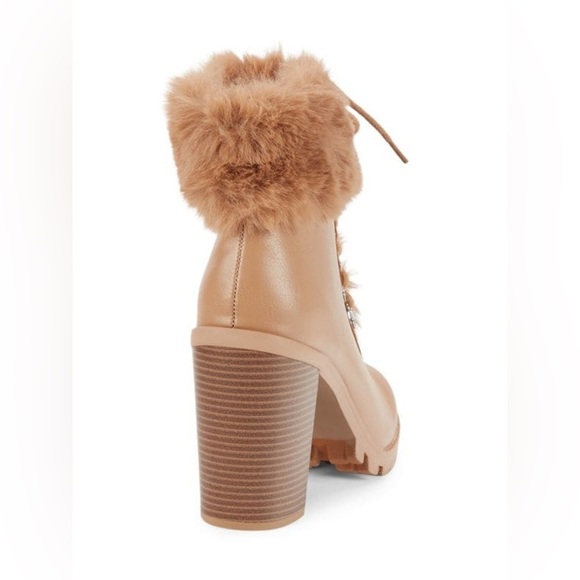 Pelica Faux Fur Block Heel Booties - Picture 2 of 10
